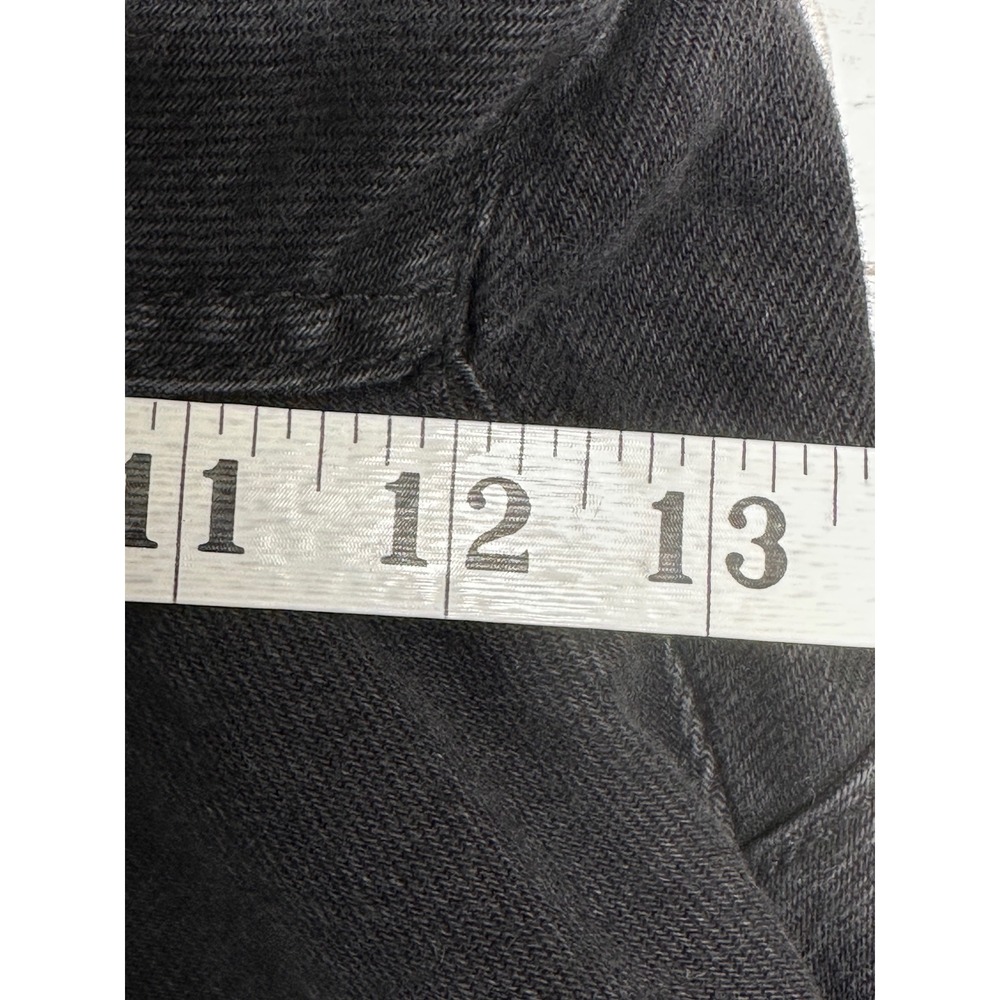 Zara Baggy Fit Paperbag Waist Carrot Leg Jeans Black Rigid Denim Womens 4 NEW - Picture 8 of 10